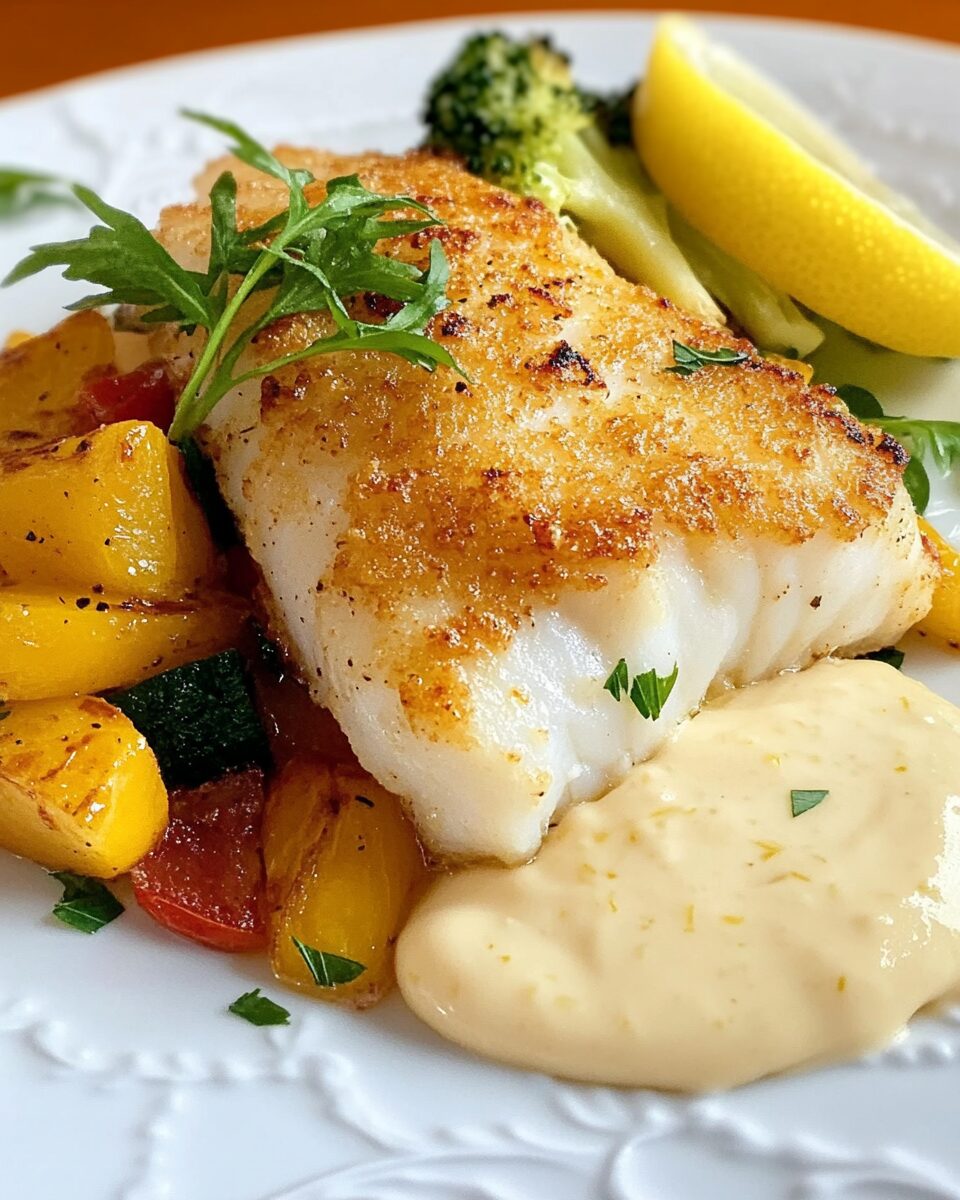 Pan-Seared Cod with Lemon Aioli