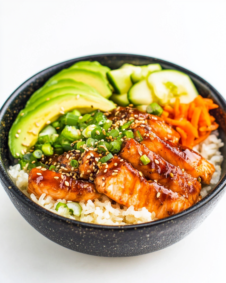 Loaded Salmon Rice Bowl