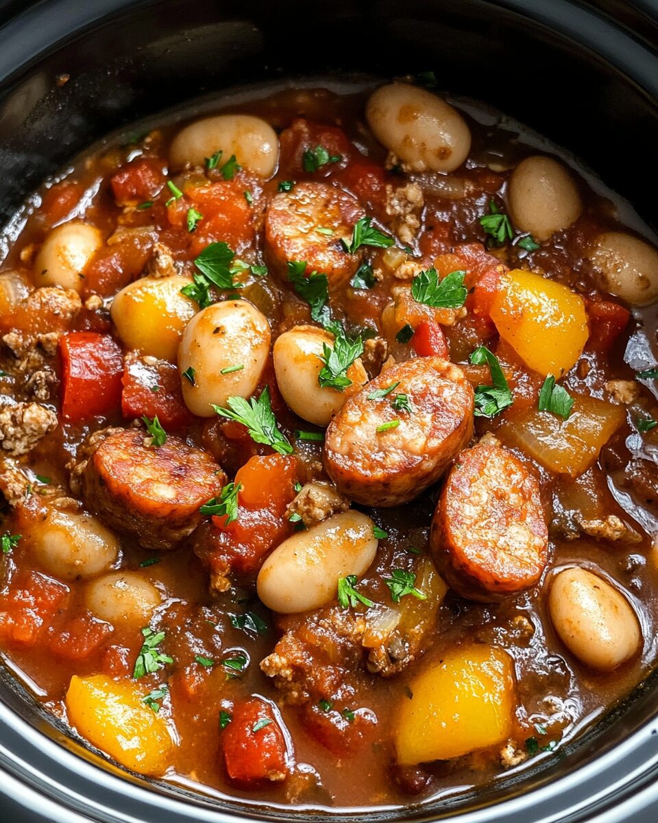 Slow Cooker Sausage Casserole