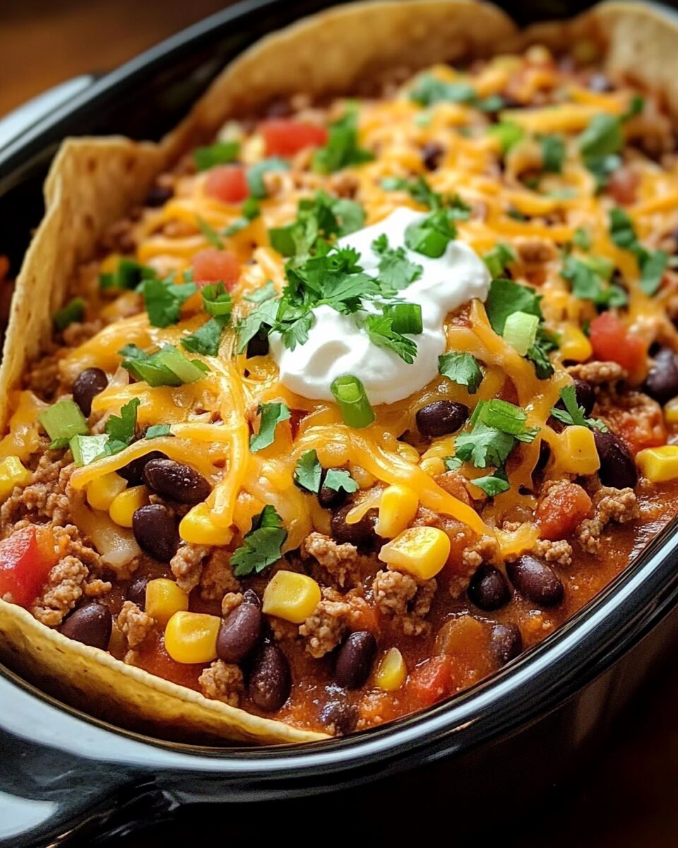 Slow Cooker Taco Casserole