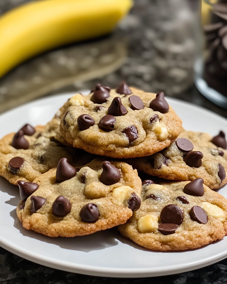 Banana Bread Chocolate Chip Cookies