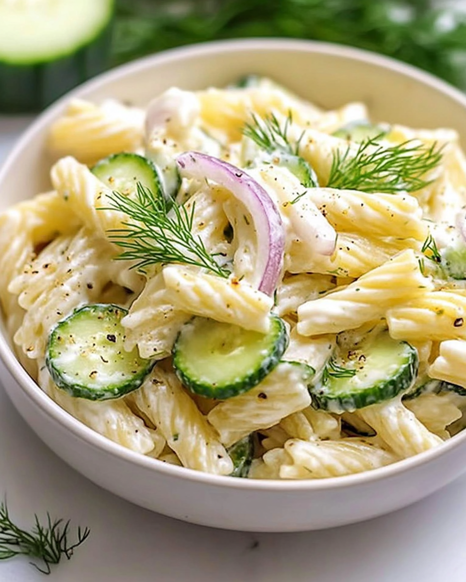 Healthy Cucumber Pasta Salad