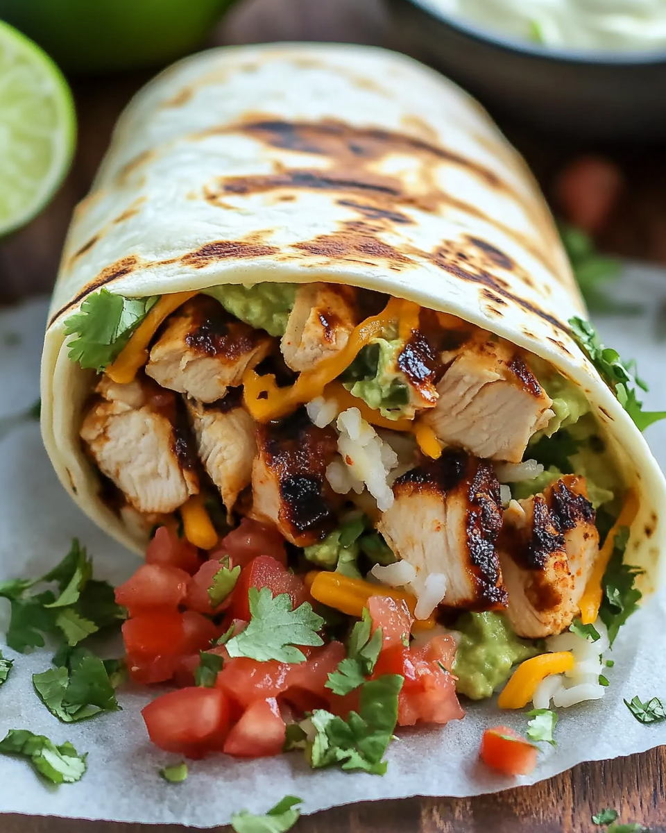Chipotle Ranch Grilled Chicken Burrito