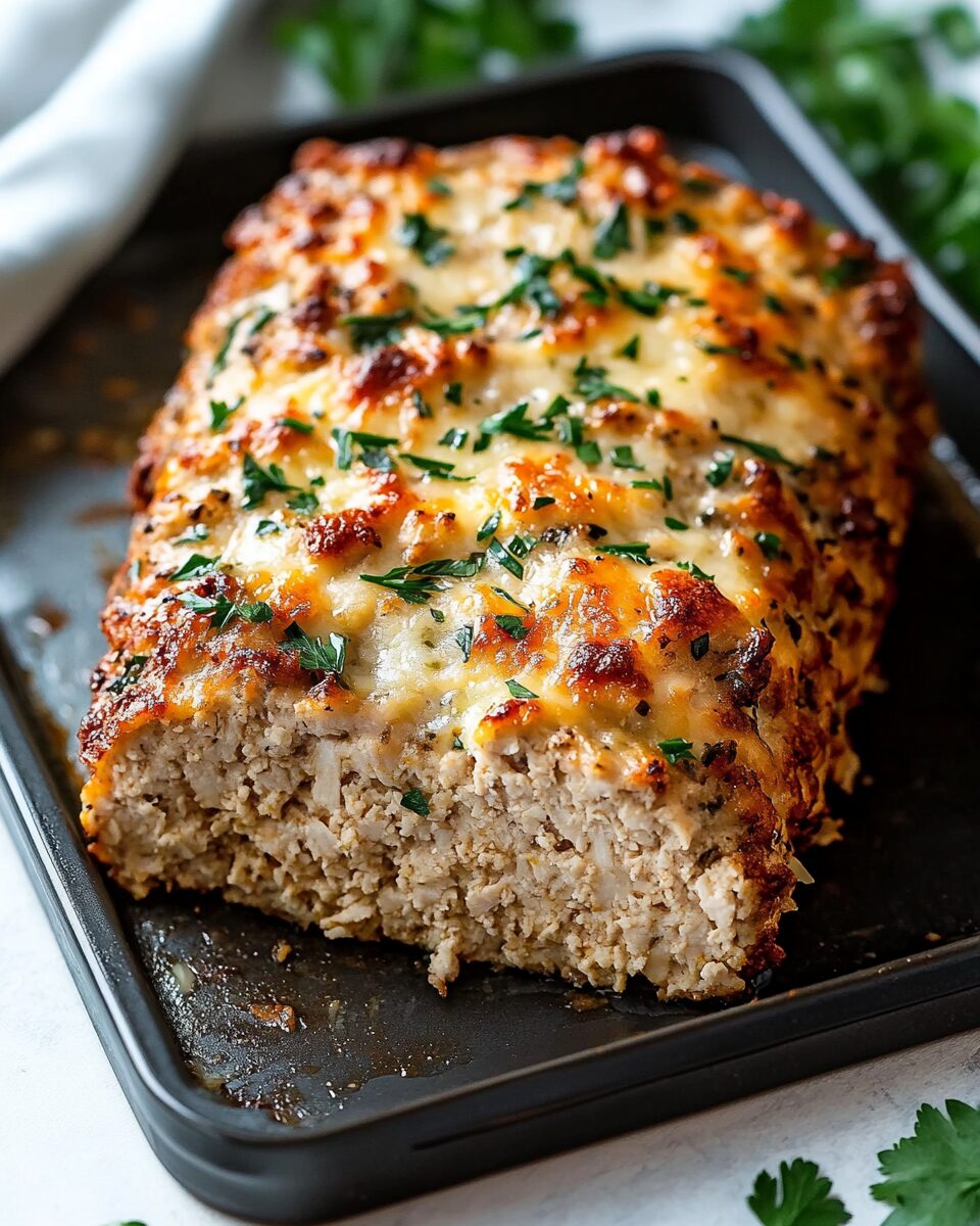 Garlic Parmesan Chicken Meatloaf