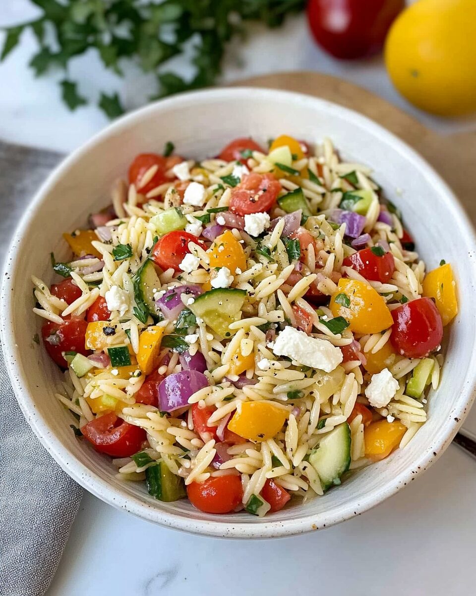 Rainbow Orzo Salad