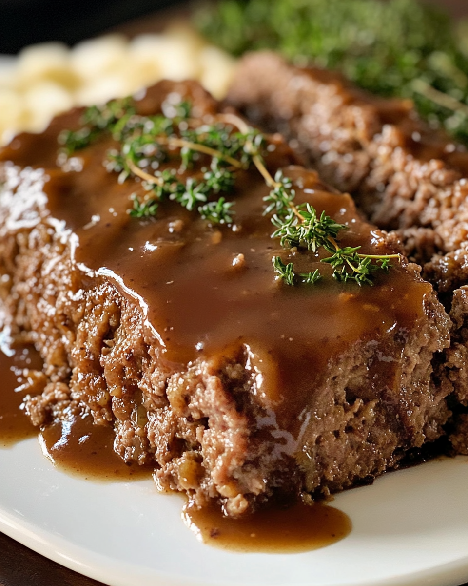 Classic Meatloaf with Rich Brown Gravy