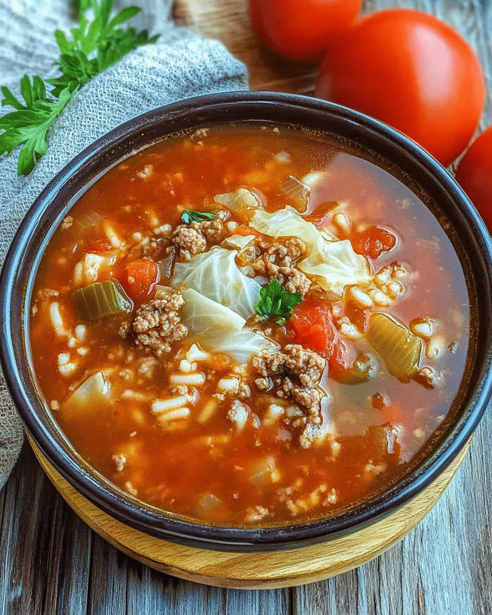 Slow Cooker Cabbage Roll Soup