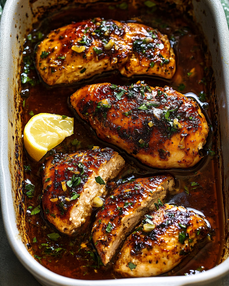 Hot Honey Baked Chicken Breasts
