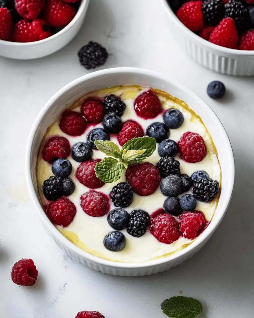Baked Yogurt with Fresh Berries