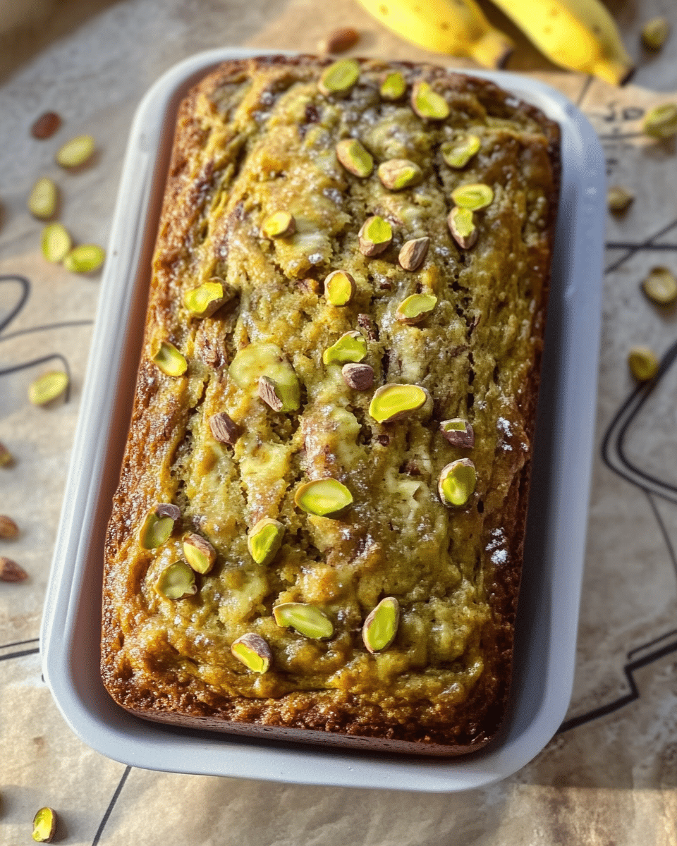 Pistachio Banana Protein Bread
