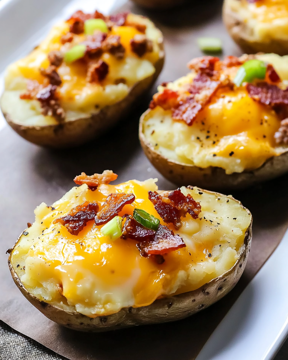 Twice Baked Loaded Breakfast Potatoes