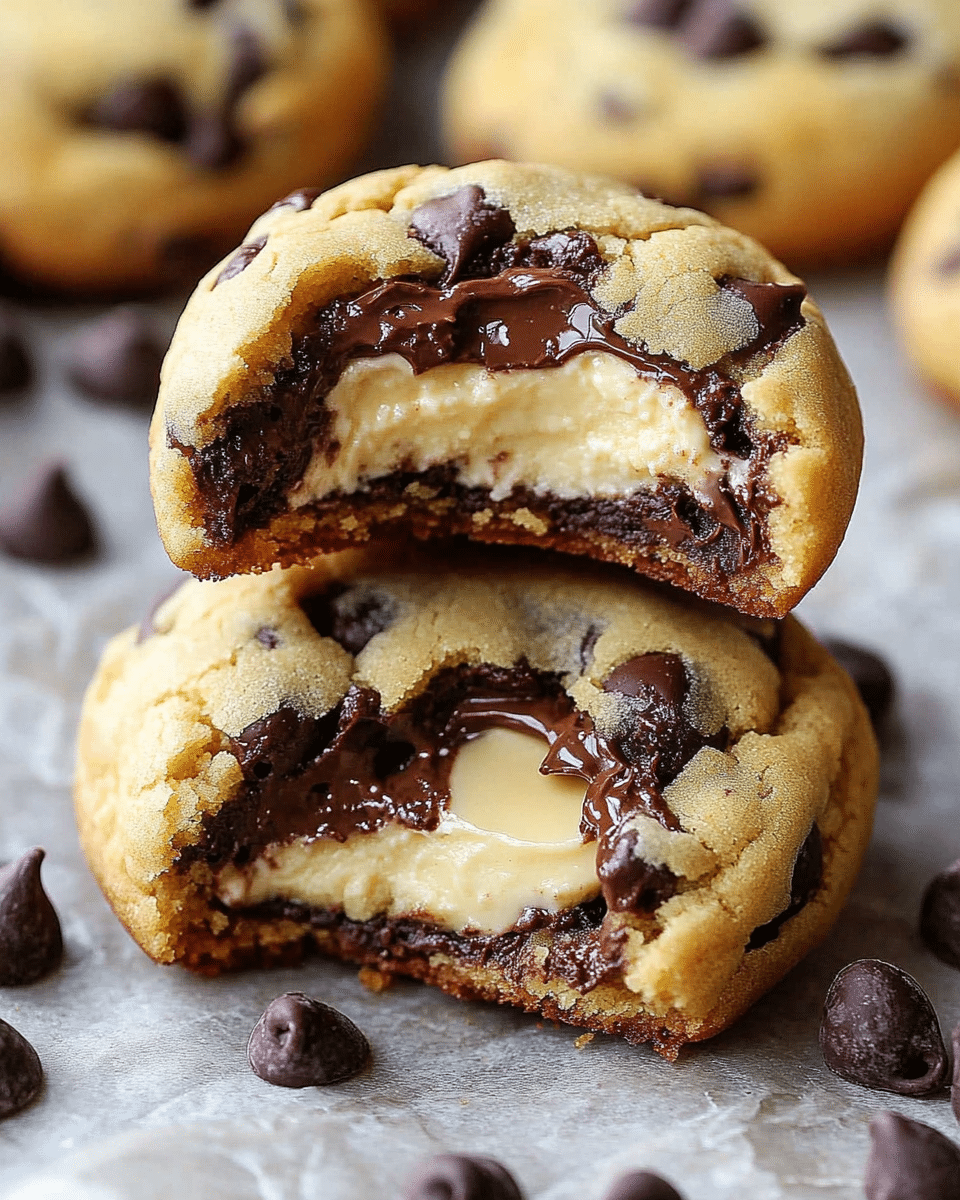 Cheesecake Stuffed Chocolate Chip Cookies