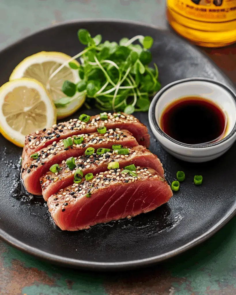 Seared Tuna with Ponzu Dipping Sauce