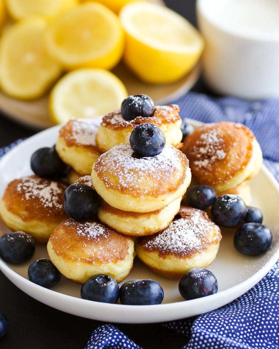 Lemon Blueberry Pancake Poppers