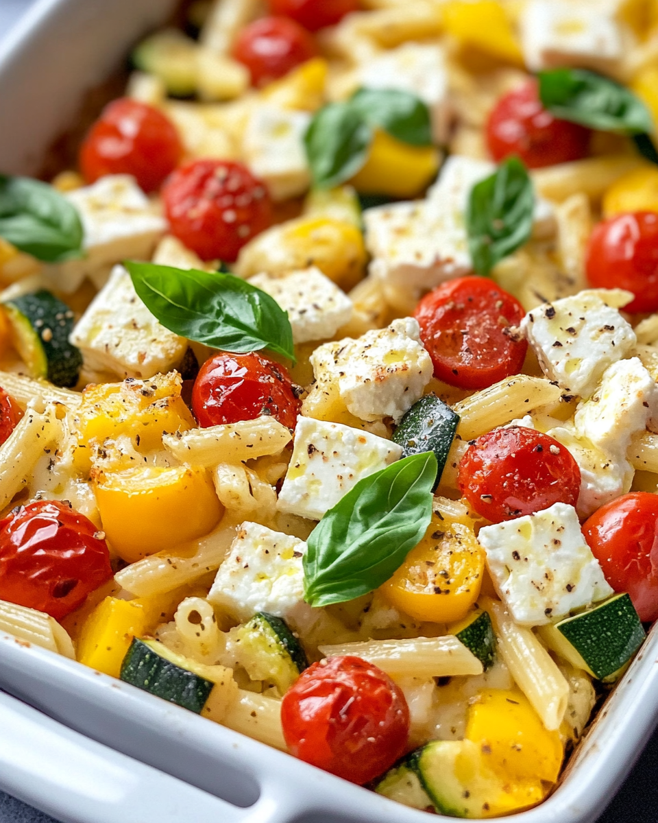 Baked Feta Pasta with Vegetables