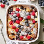 Mixed Berries & Cream French Toast Bake