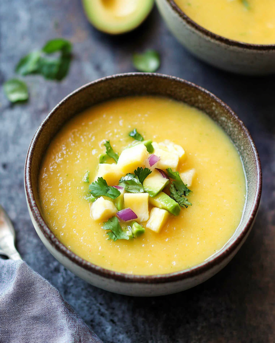Cold Pineapple Soup Gazpacho
