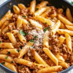 Creamy Garlic Butter Beef Pasta