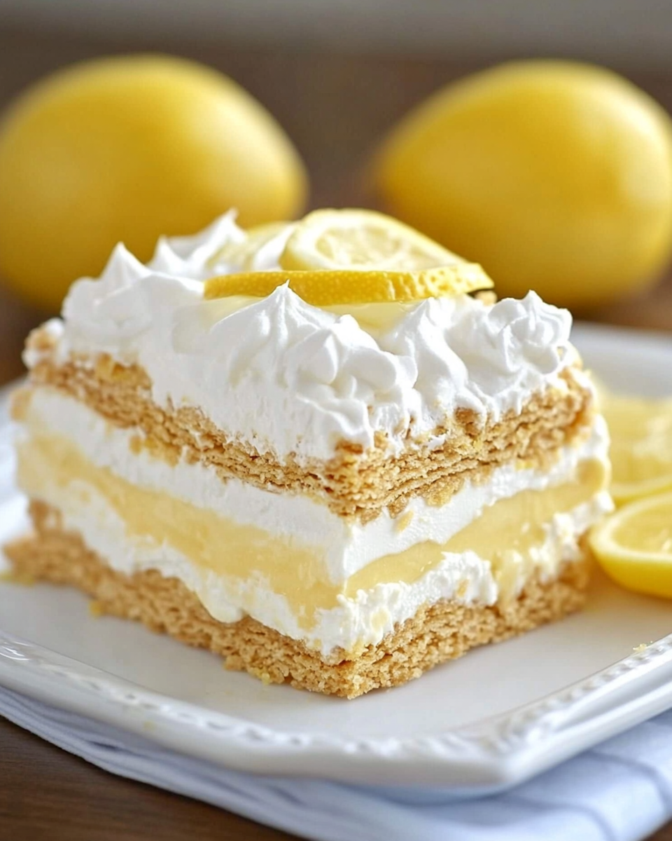 No-Bake Lemon Eclair Cake