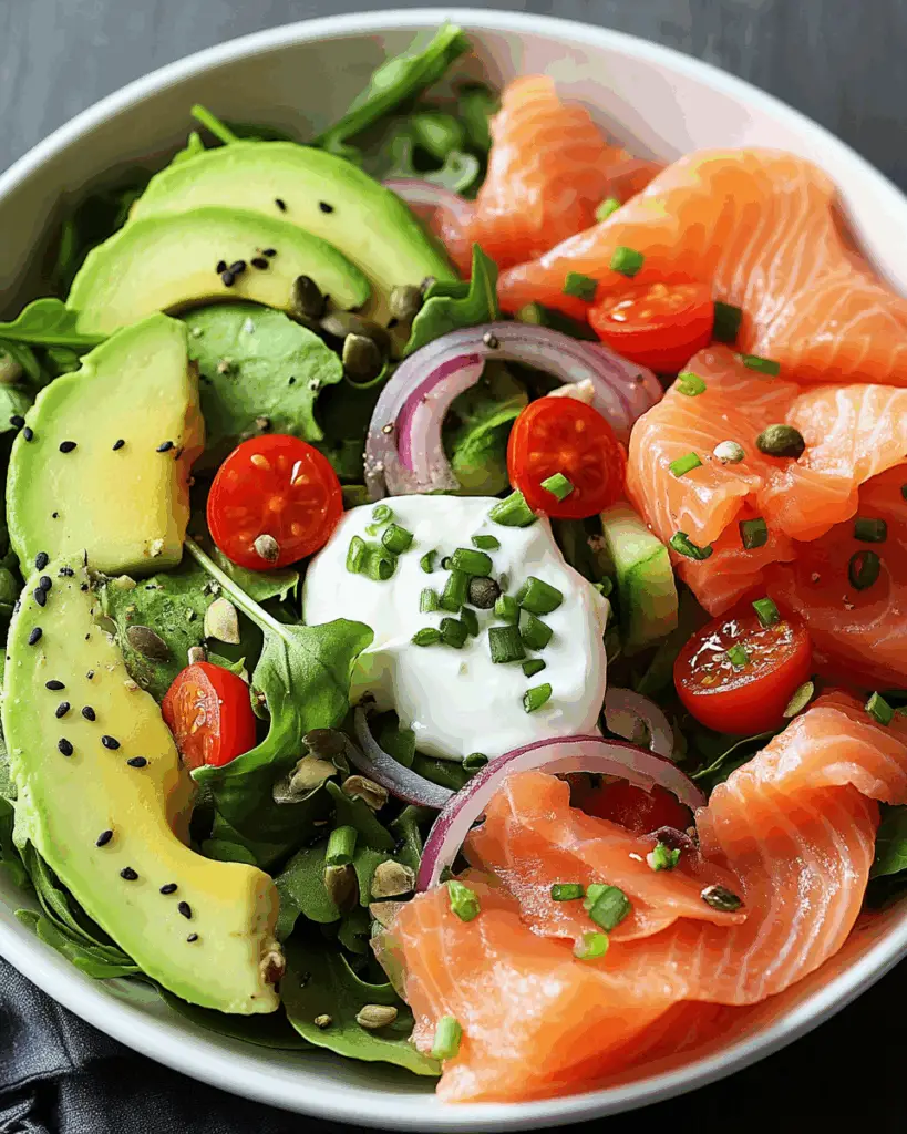Smoked Salmon Salad with Creamy Caper-Chive Dressing