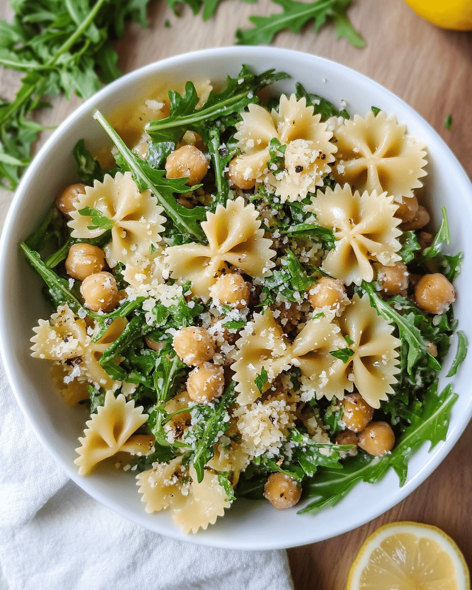 Lemon Arugula Pasta Salad
