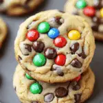 Soft and Chewy M&M Chocolate Chip Cookies