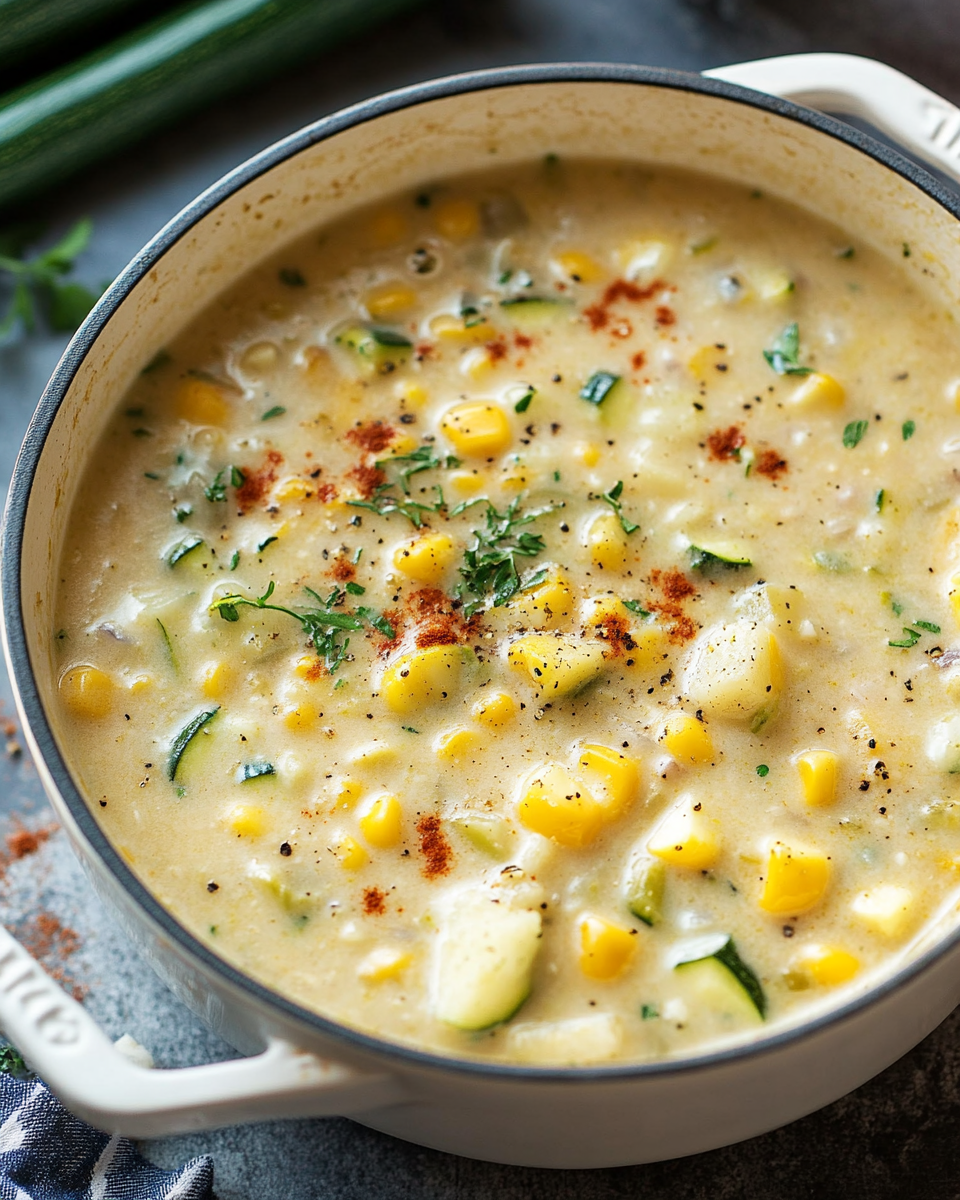 Summer Corn and Zucchini Chowder