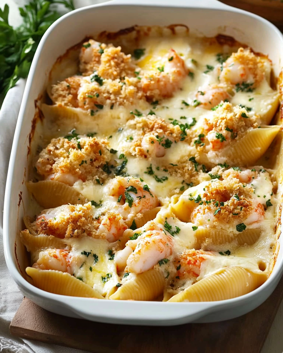 Creamy Seafood Stuffed Shells