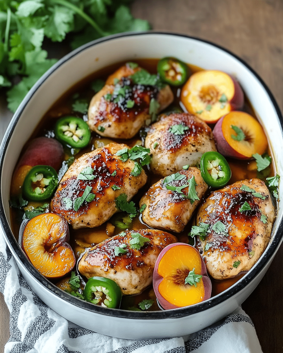 Jalapeño Peach Chicken
