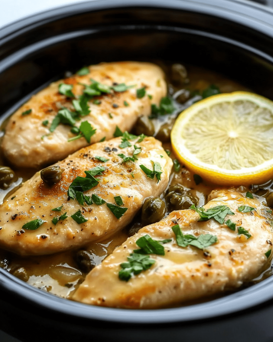 Slow Cooker Chicken Piccata