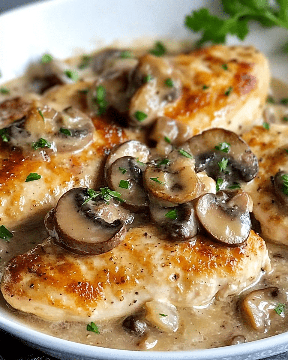 Mushroom Asiago Chicken