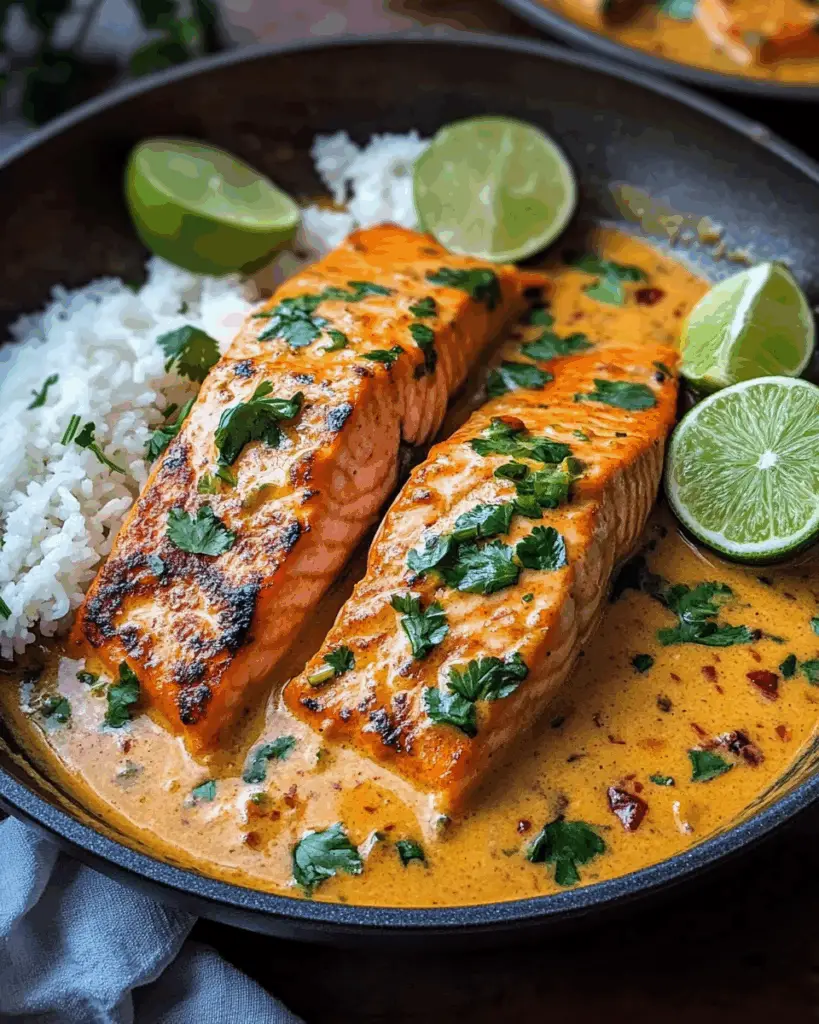 Coconut Curry Salmon with Garlic Butter