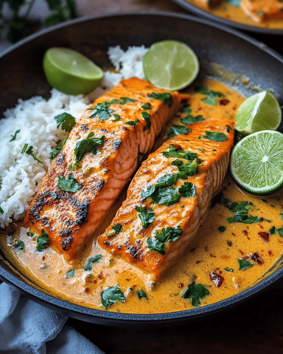 Coconut Curry Salmon with Garlic Butter