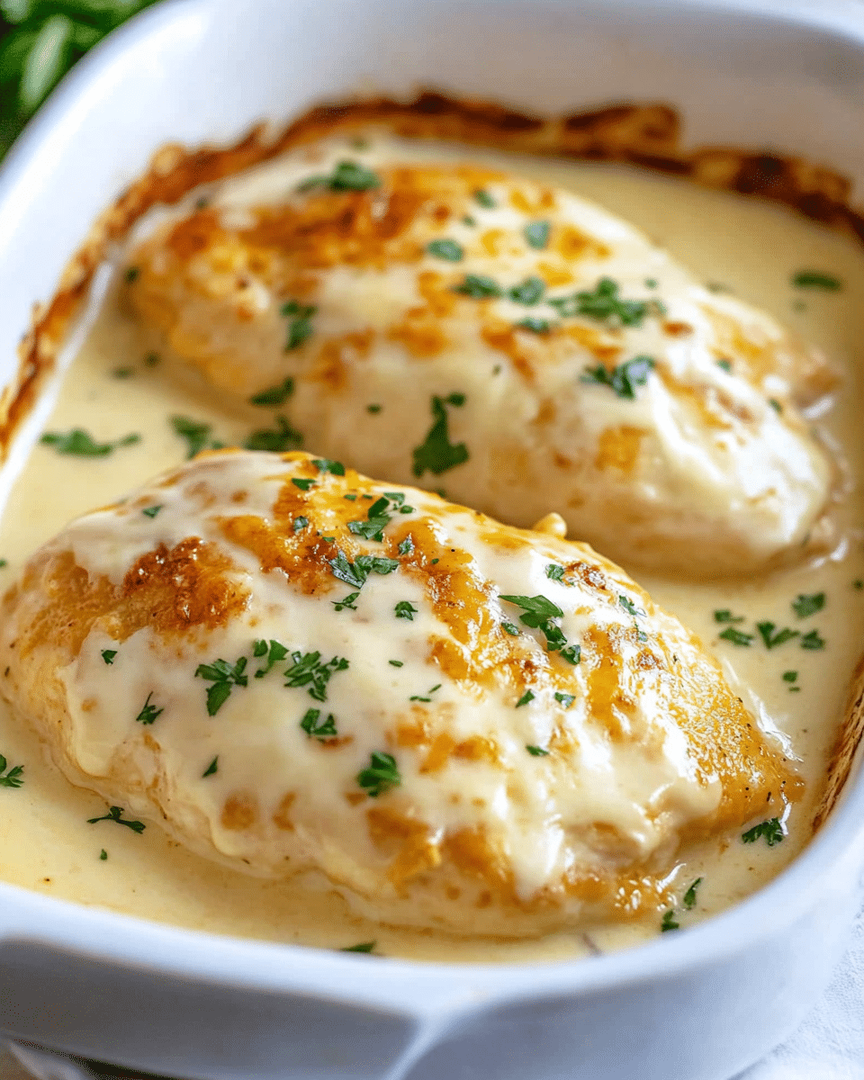 Smothered Cheesy Sour Cream Chicken