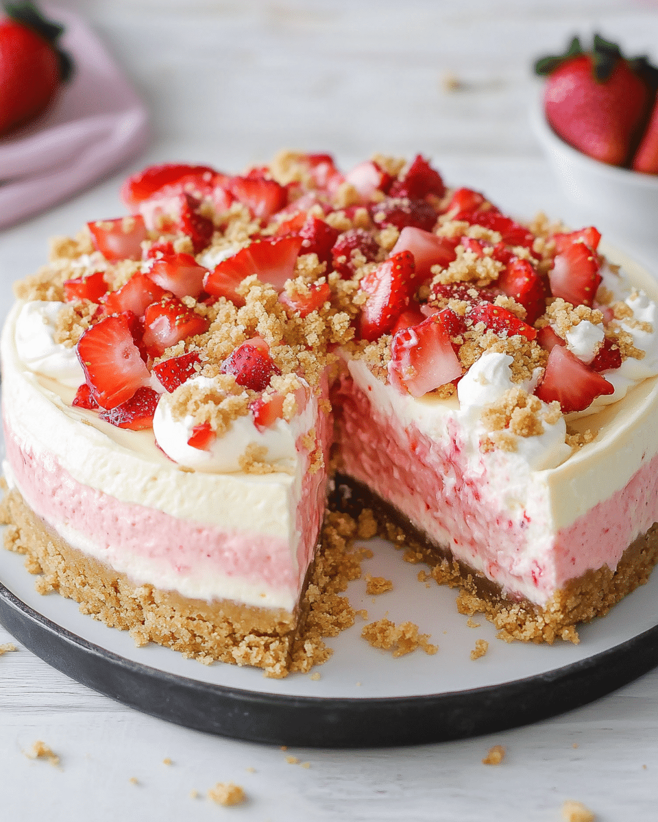 Strawberry Crunch Cheesecake