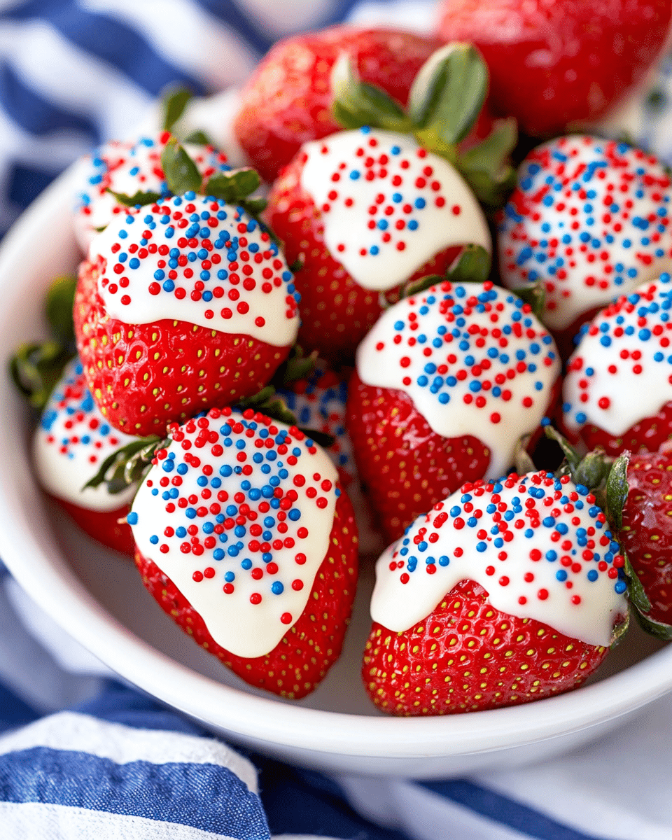 Patriotic Chocolate-Covered Strawberries