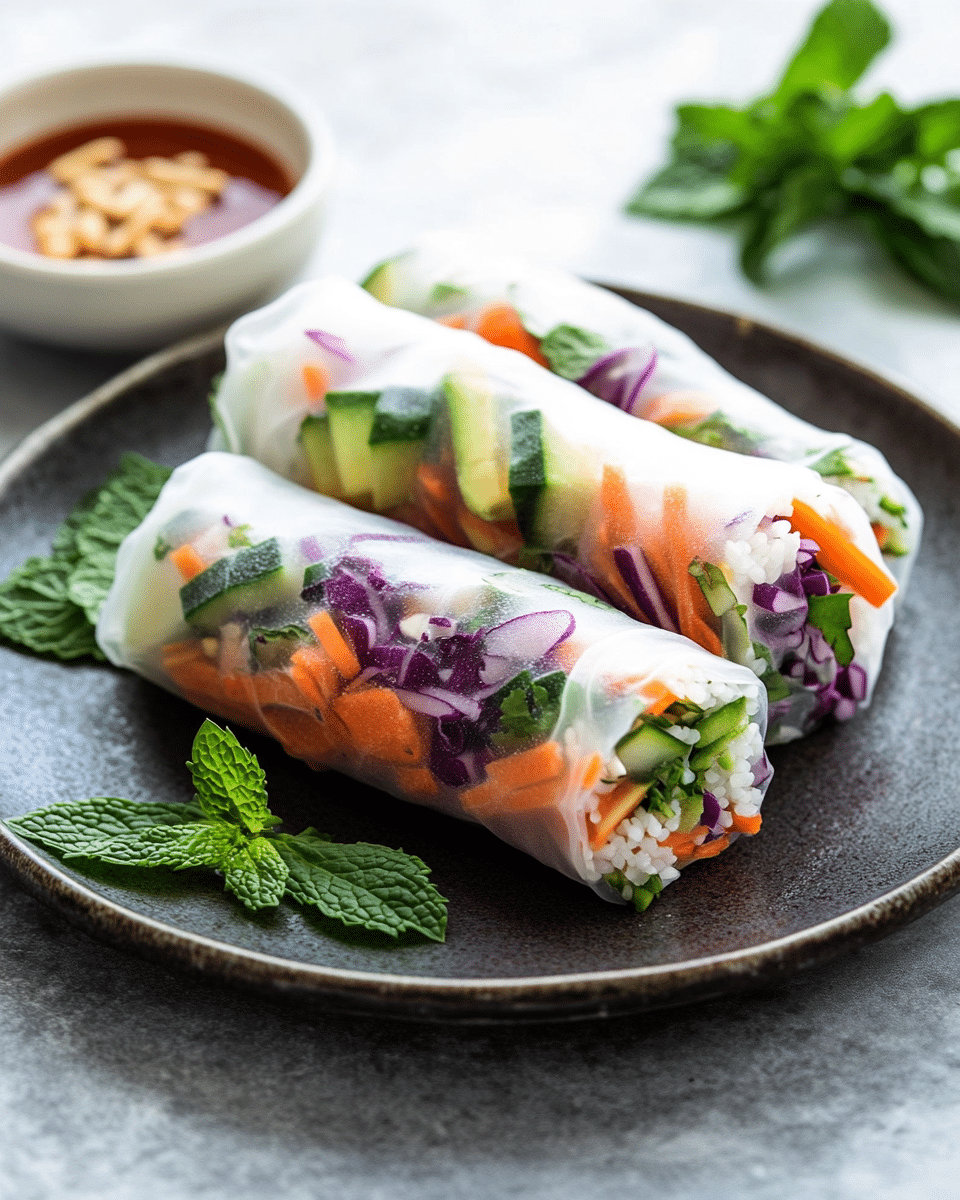 Summer Vegetable Rice Paper Rolls