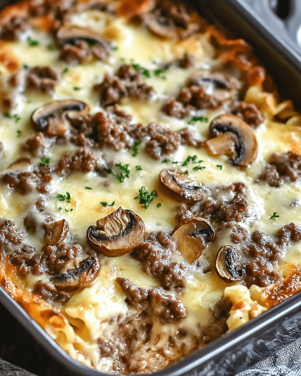 Hamburger Mushroom Bake