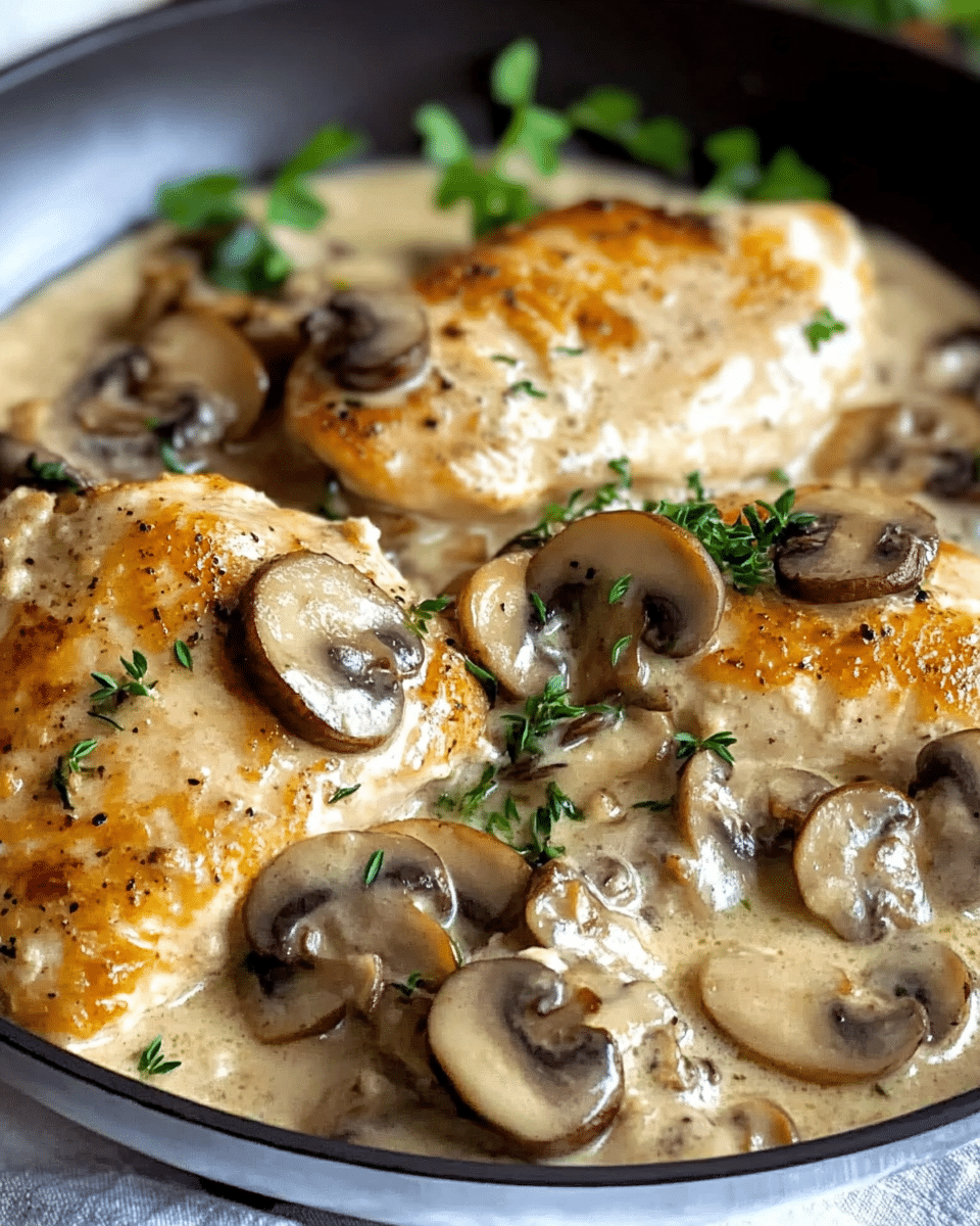 Creamy Mushroom Asiago Chicken