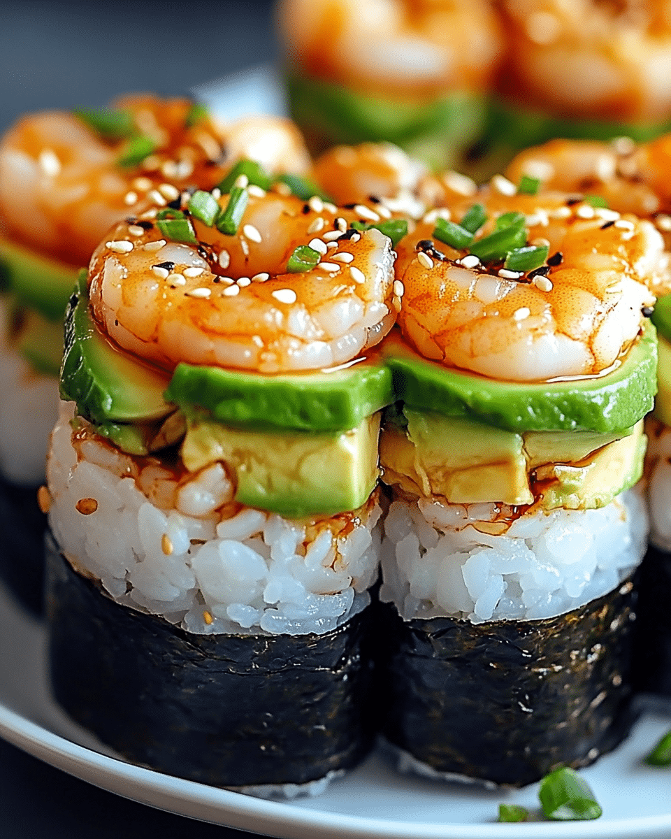 Spicy Shrimp Sushi Stacks