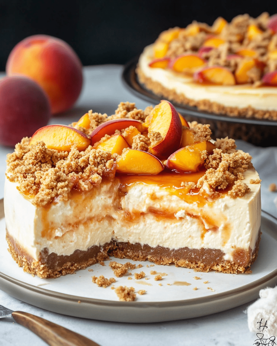 Peach Cobbler Cheesecake