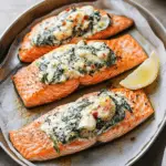 Stuffed Salmon with Spinach and Cream Cheese