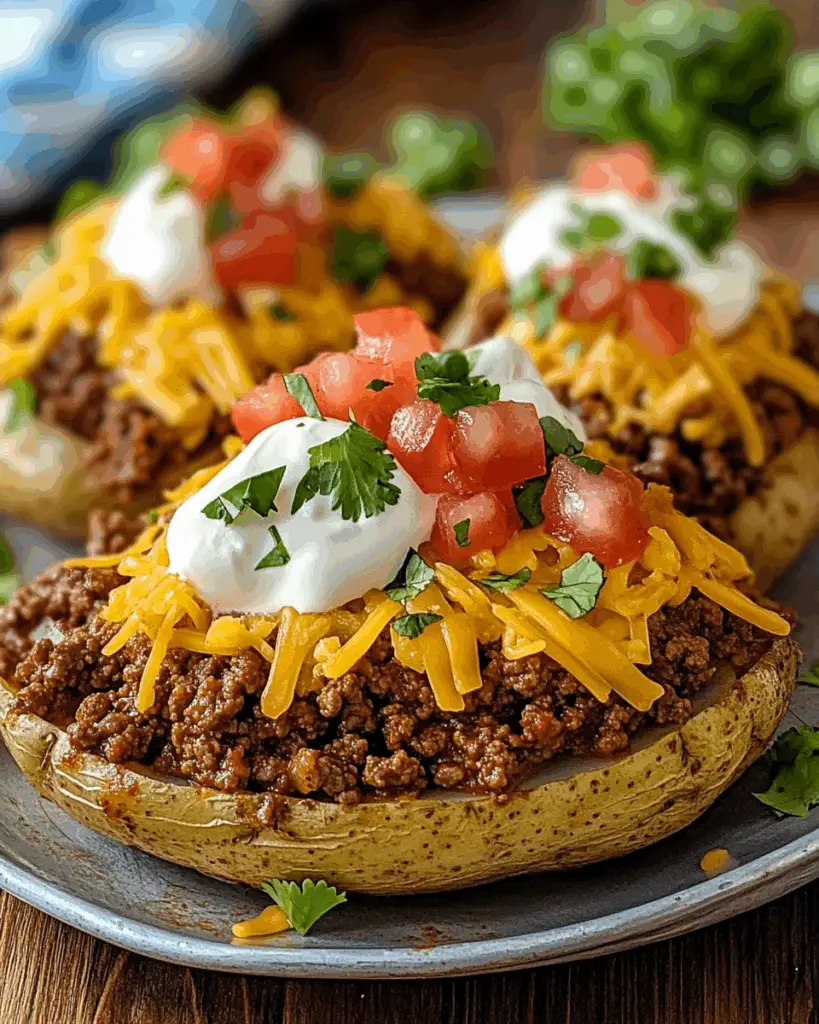 Taco Potatoes with Ground Beef