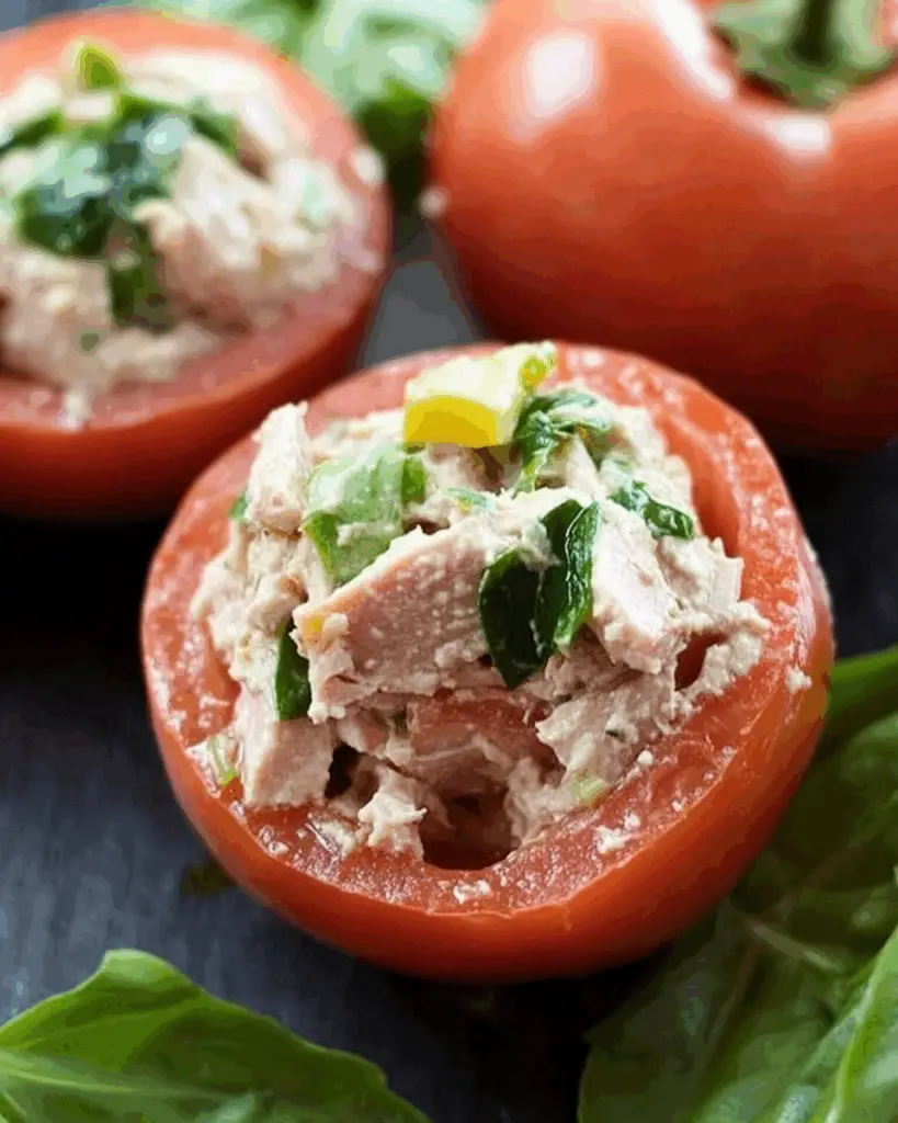 Tuna Salad Stuffed Tomatoes