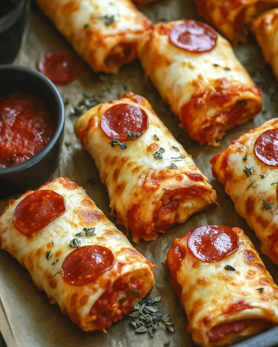 Cheesy Pepperoni Pizza Roll-Ups