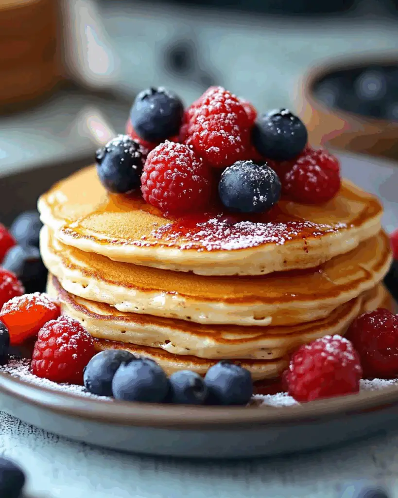 Cottage Cheese Pancakes with Berries