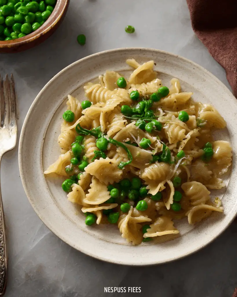 Pasta with Spring Peas and Garlic