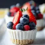 No-Bake Vegan Lemon Berry Cheesecake Cups