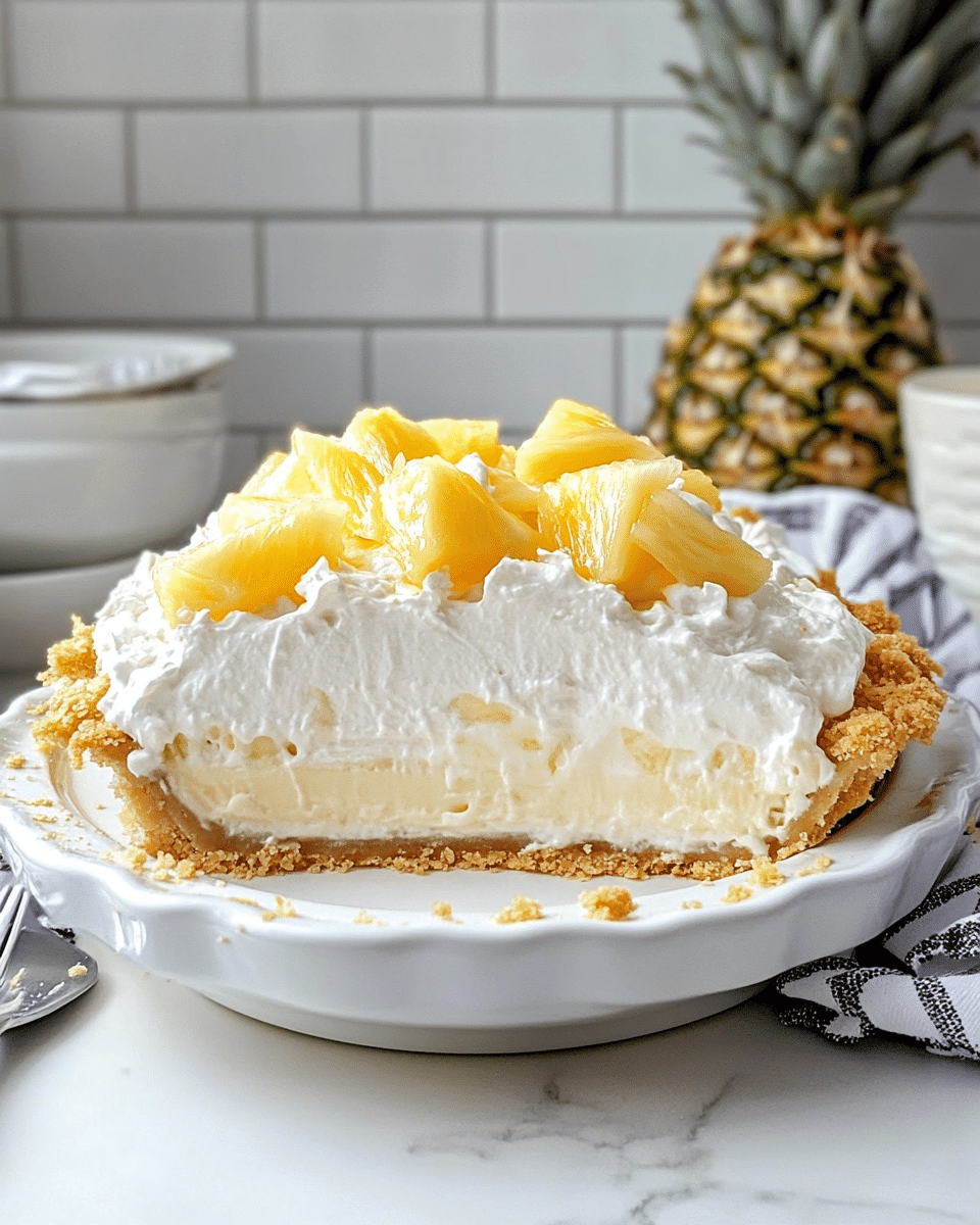 No-Bake Pineapple Cream Cheese Pie