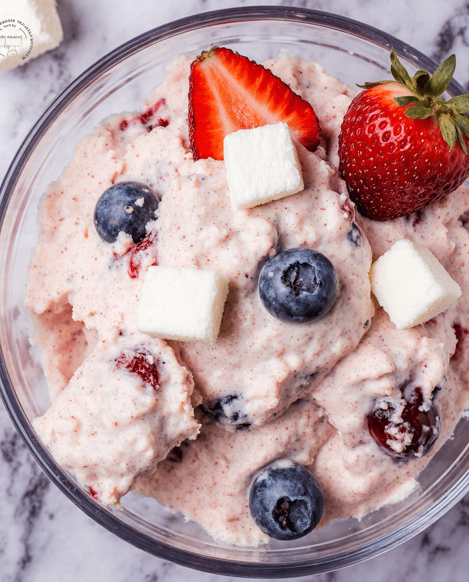 Berry Cheesecake Fluff Salad